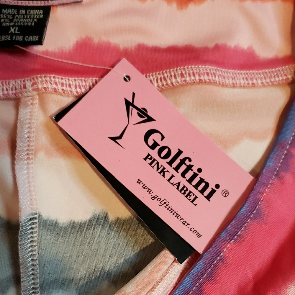 Golftini Pink Label Multi Color Golf Skort XL - Picture 7 of 8
